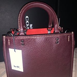 COACH ROGUE 25 IN OXBLOOD COLOR - NWT
